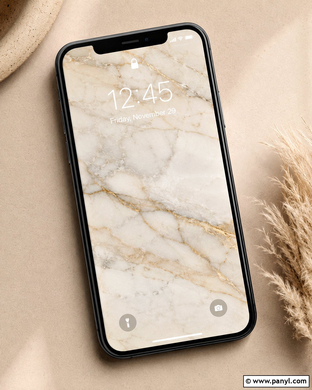 Ivory Marble Lockscreen - 20 neutral lockscreen ideas