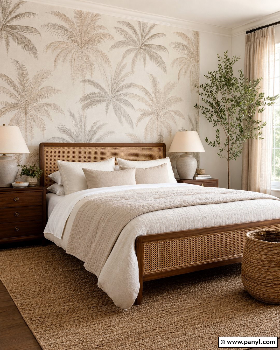 Ivory Palm Wallpaper Bedroom - 30 neutral colors wallpaper ideas
