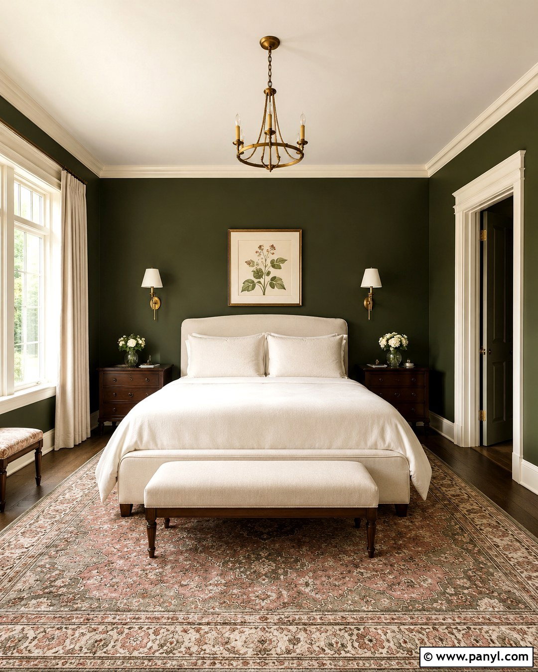 Ivory Trim - 20 Trim Color For Dark Green Walls