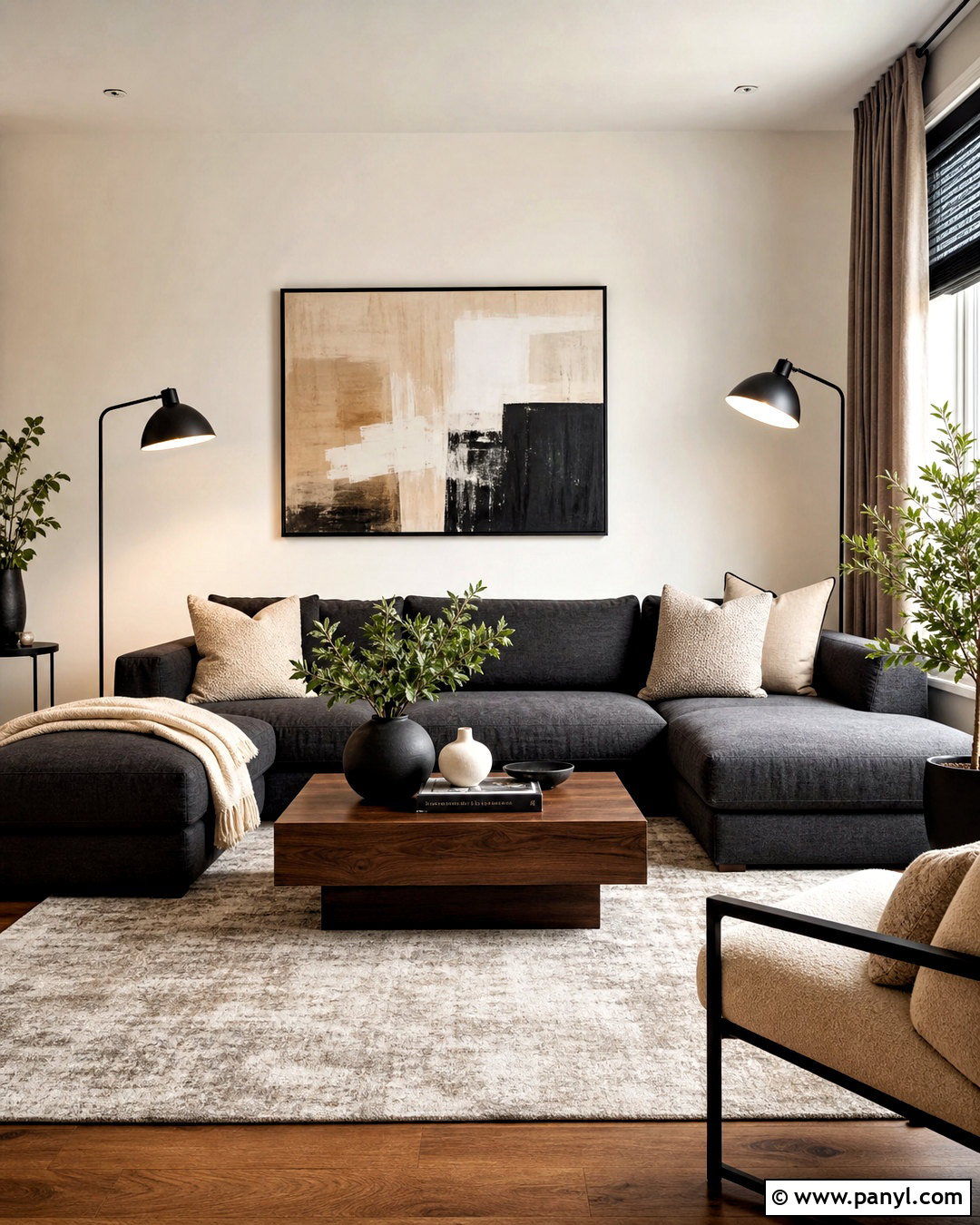 Ivory Walls With Charcoal Gray - 20 ivory color walls