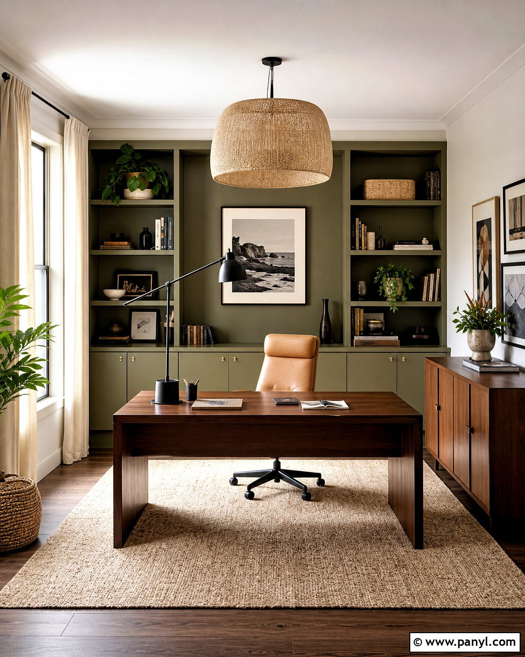 Ivory Walls in a Home Office - 20 ivory color walls