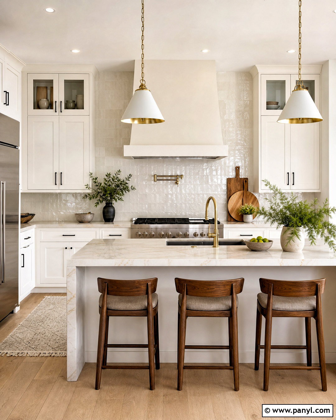 Ivory Walls in a Modern Kitchen - 20 ivory color walls
