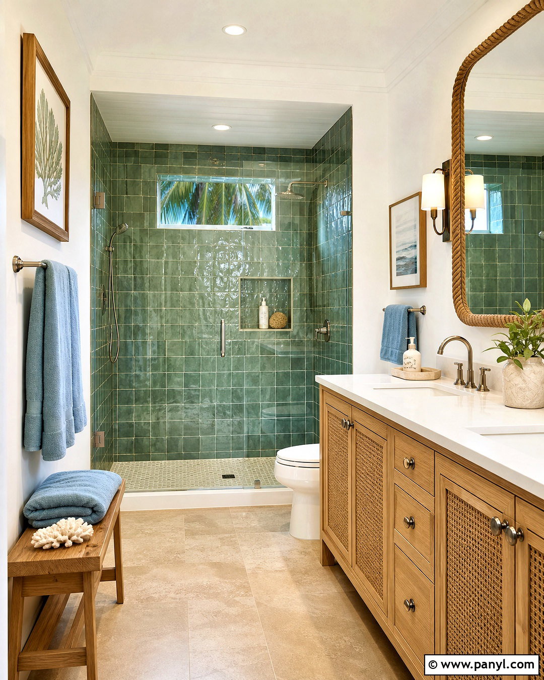 Jade Green Coastal Bathroom - 20 jade green bathroom ideas