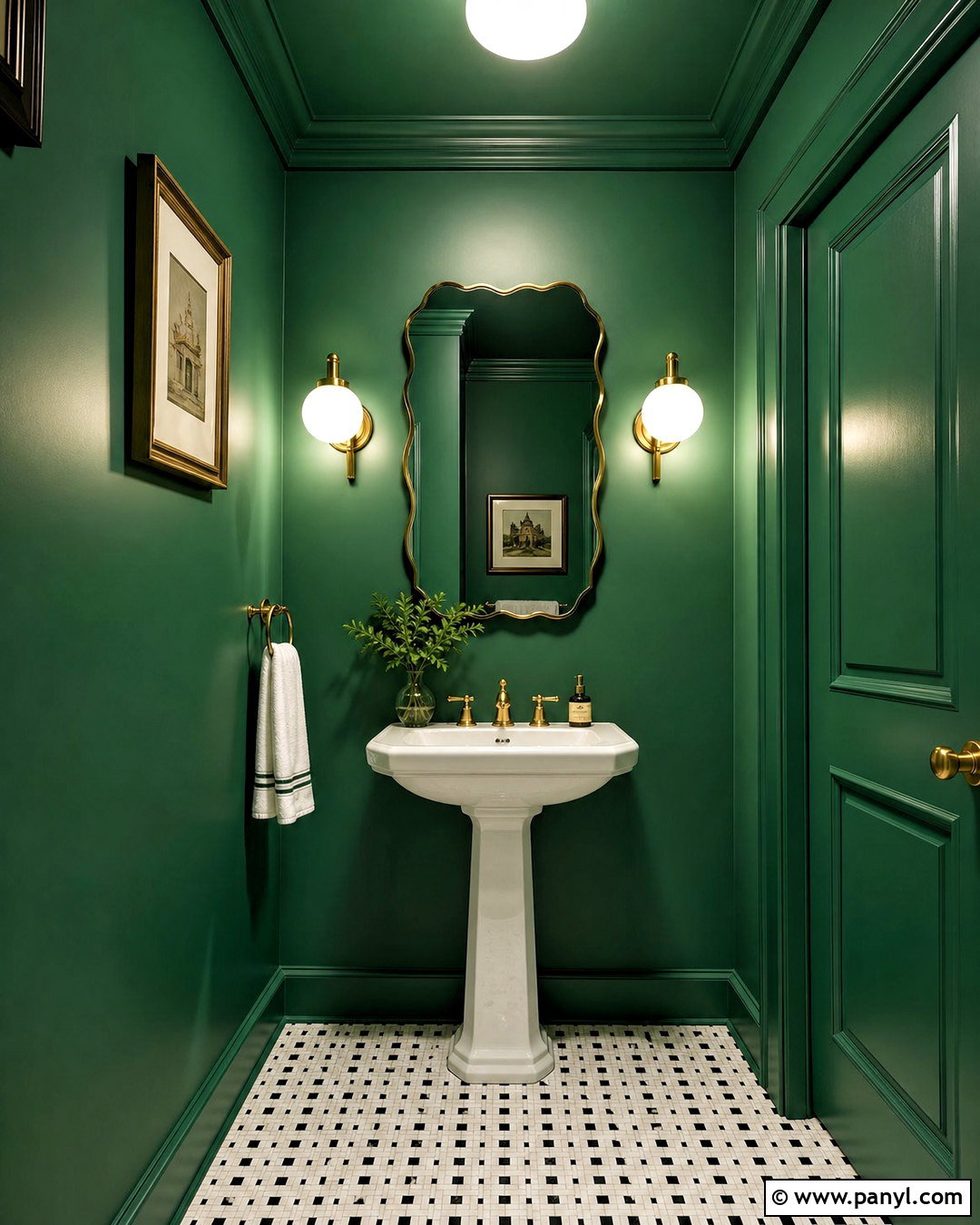 Jade Green Powder Room - 20 green room colors