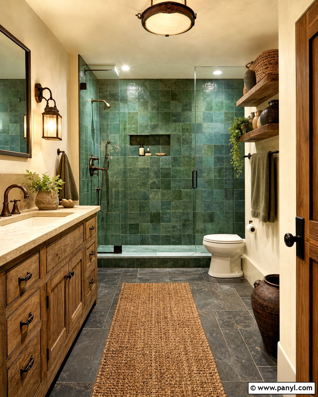 Jade Green Rustic Bathroom - 20 jade green bathroom ideas