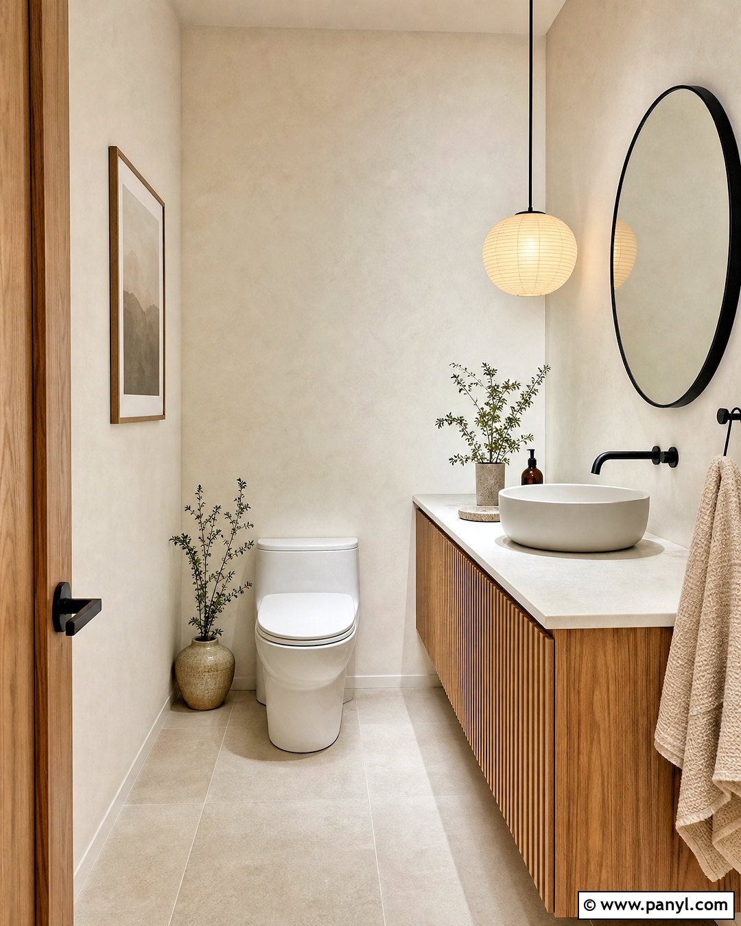 Japandi Half Bathroom - 20 half bathroom design ideas