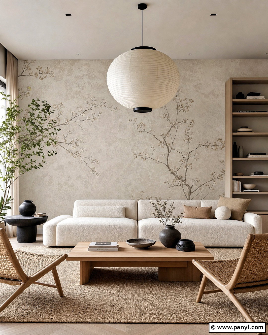 Japandi Living Room Wallpaper - 20 wallpaper for living room modern ideas