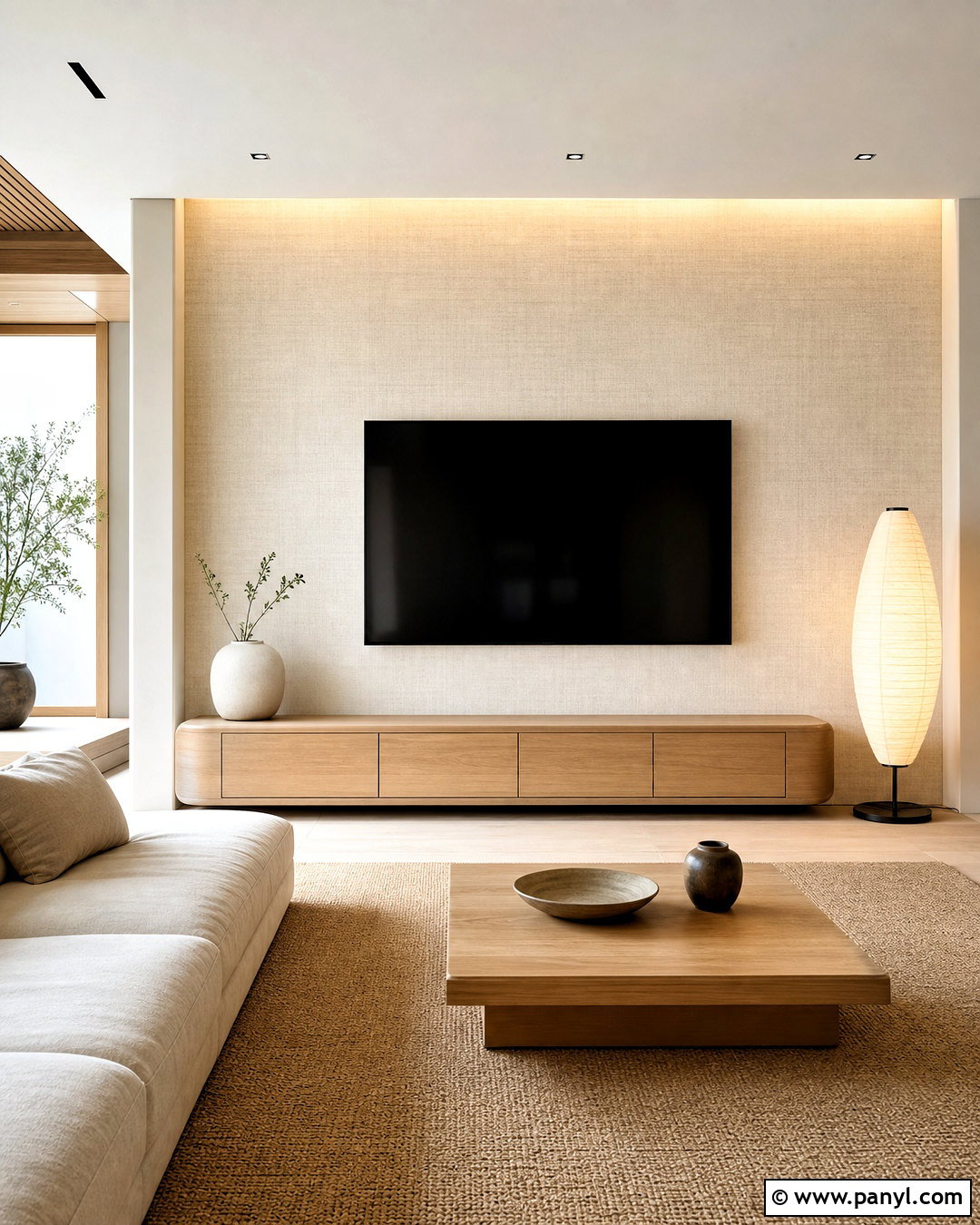 Japandi TV Wall Wallpaper - 20 tv wall wallpaper ideas