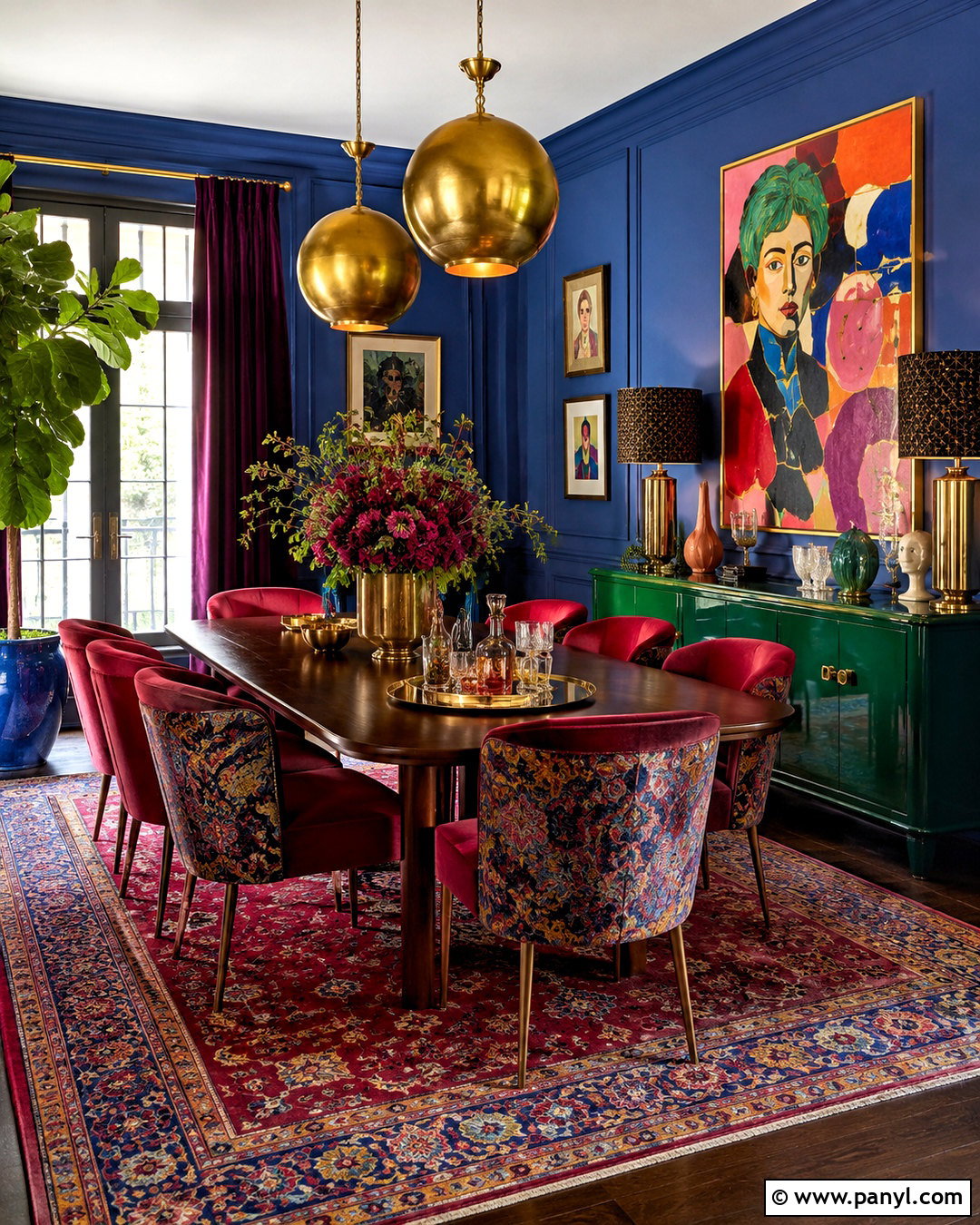 Jewel Tone Maximalist Dining Room - 20 modern maximalist decor ideas