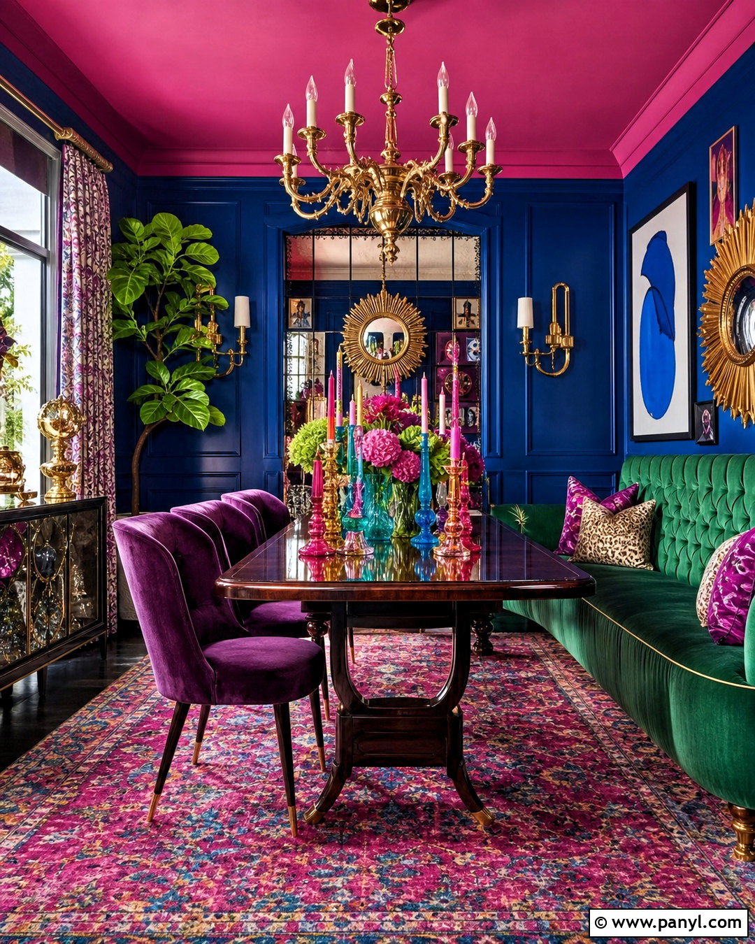Jewel Tone Maximalist Dining Room - 20 bright maximalist decor ideas