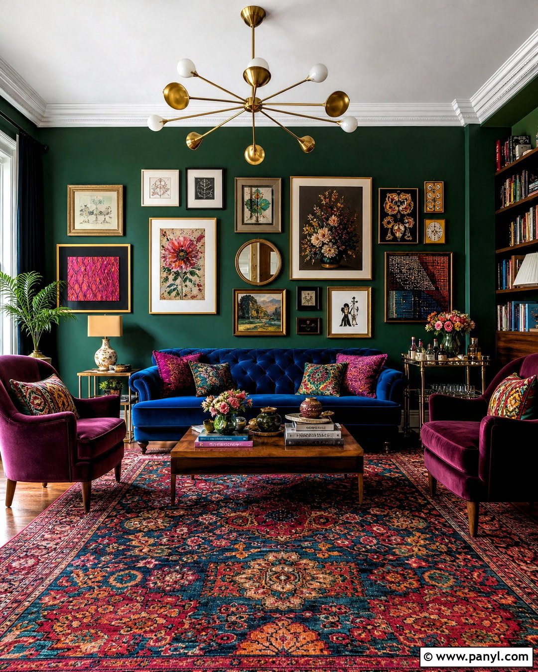 Jewel Tone Maximalist Living Room - 20 interior design maximalist ideas