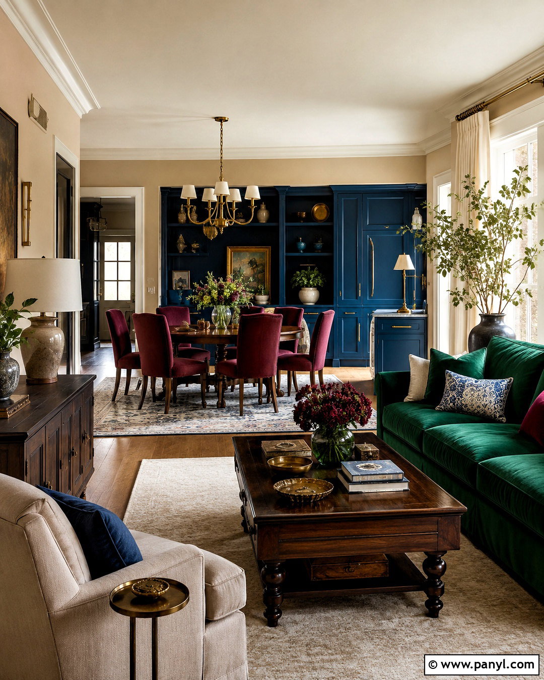 Jewel Tones And Warm Neutral Color Scheme - 20 indoor color schemes house ideas