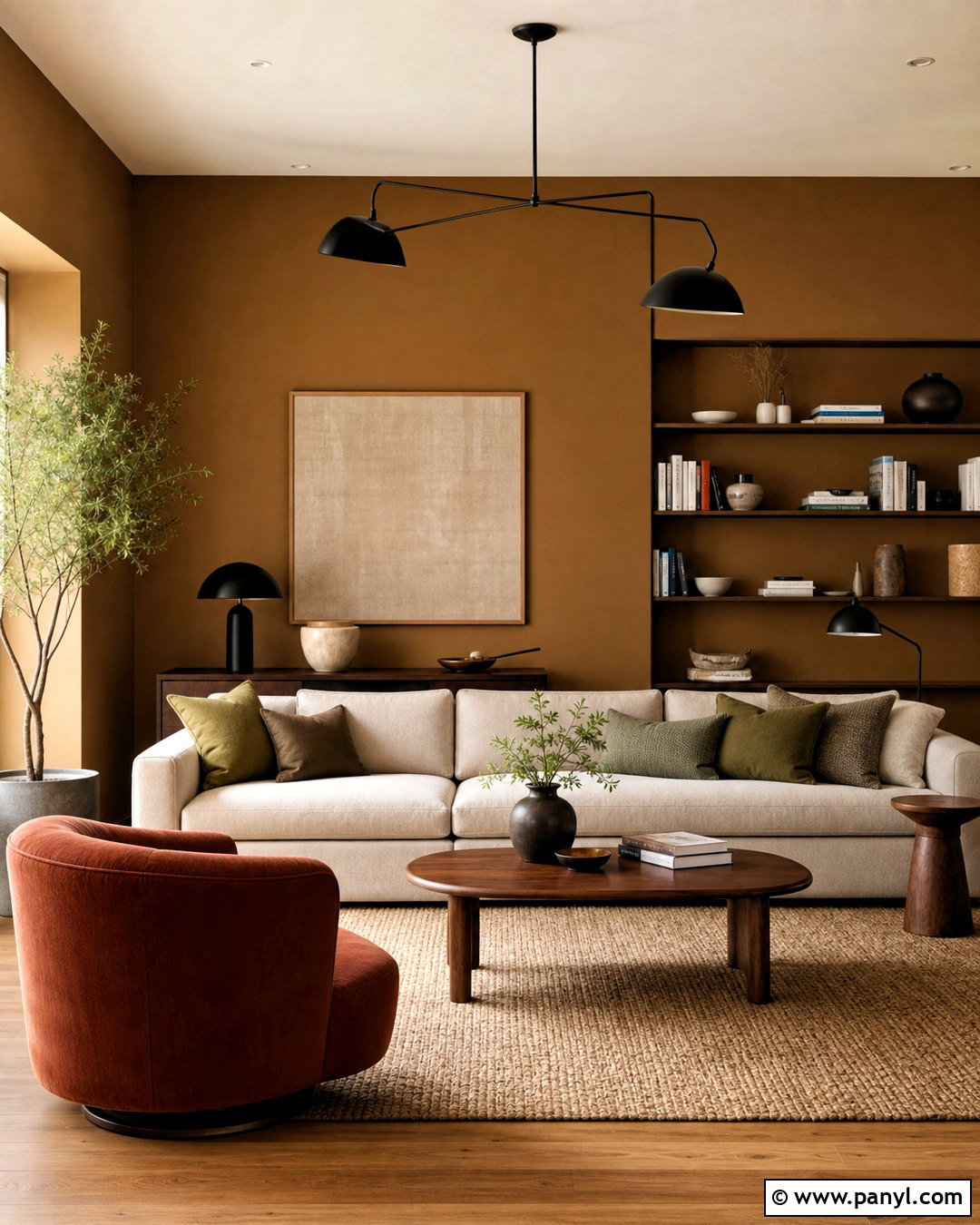 Jotun 1974 Golden Walnut Living Room - 20 jotun paint wall colours living rooms