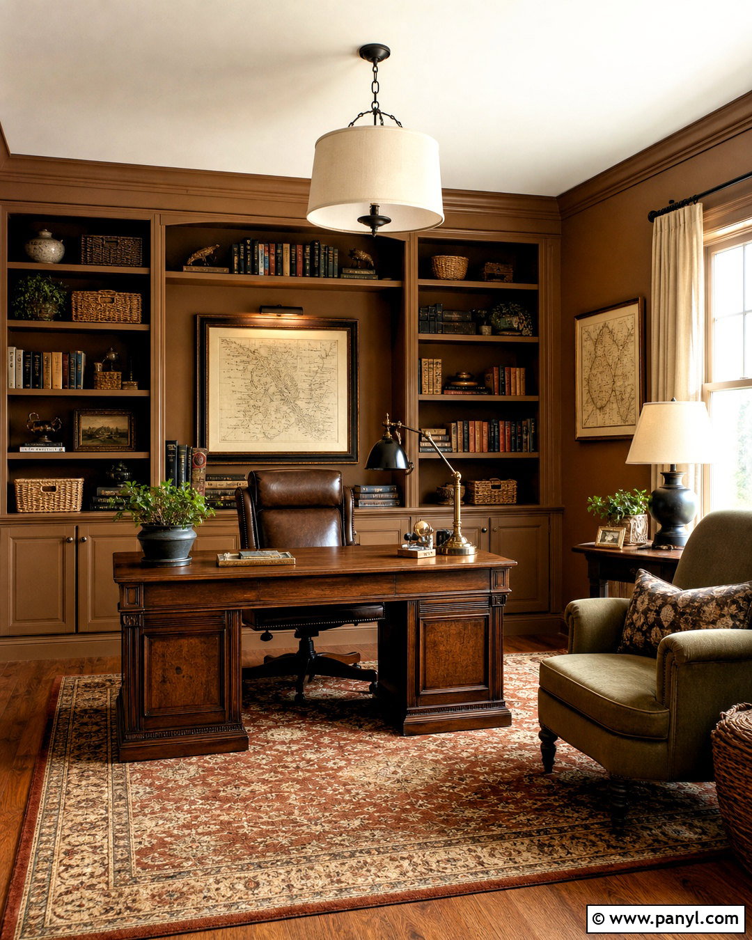 Jotun Golden Walnut Home Office - 20 jotun color palette ideas
