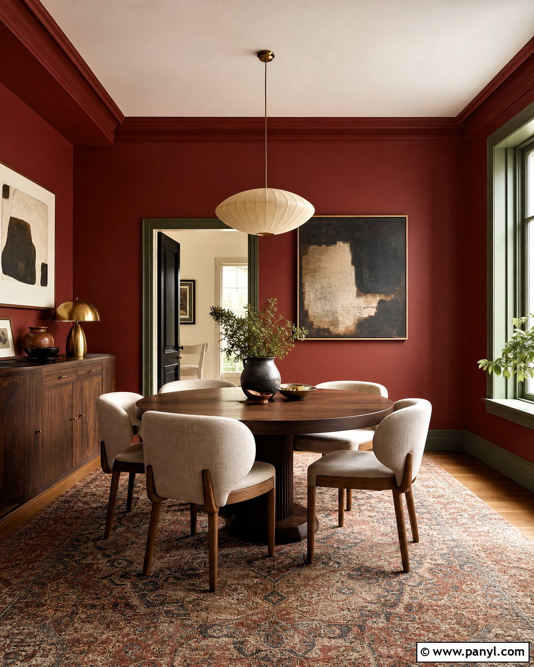 Jotun LADY Sophisticated Red Dining Room - 20 jotun lady ideas
