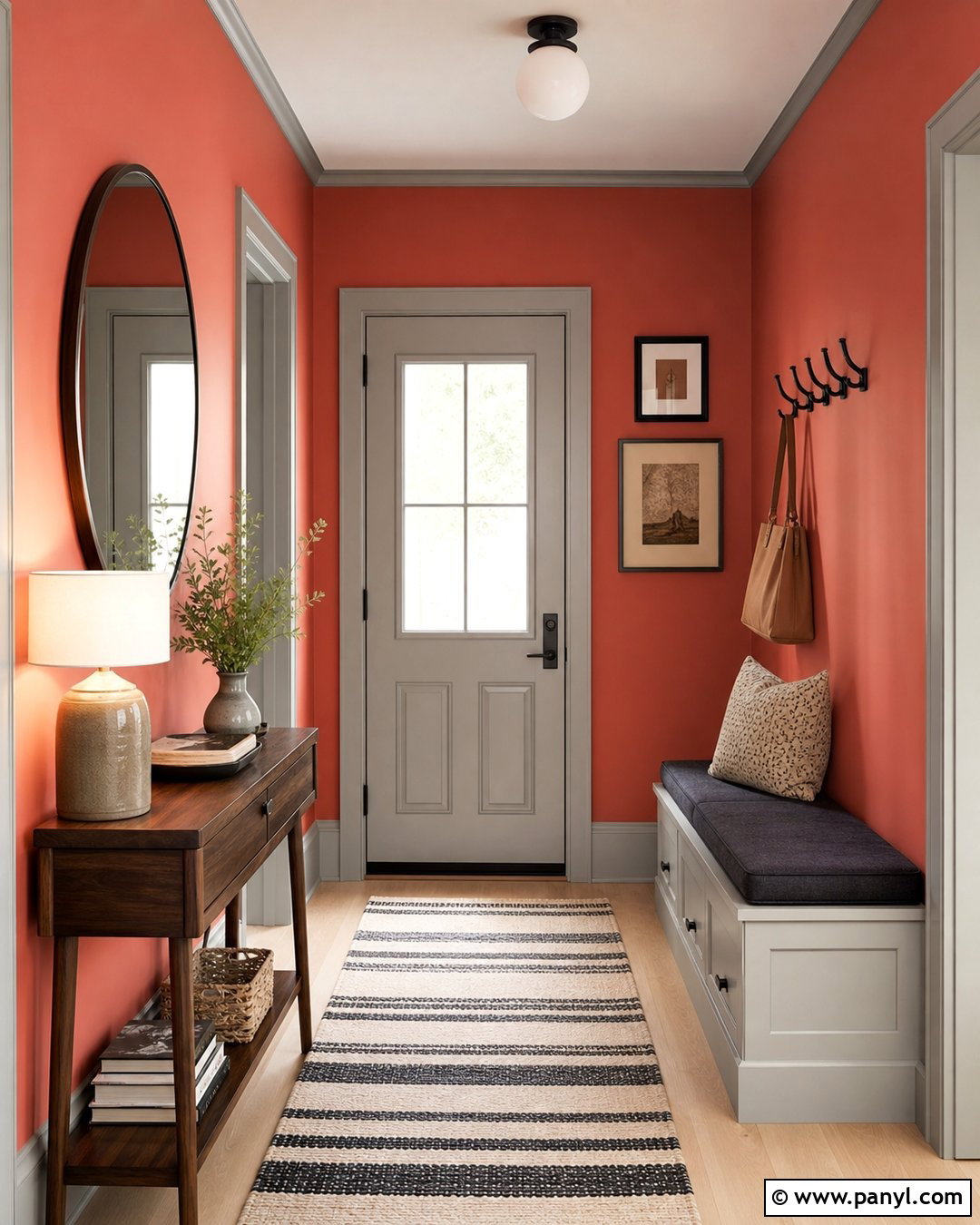 Jotun Muted Coral Entryway - 30 Jotun Color Wall Colours