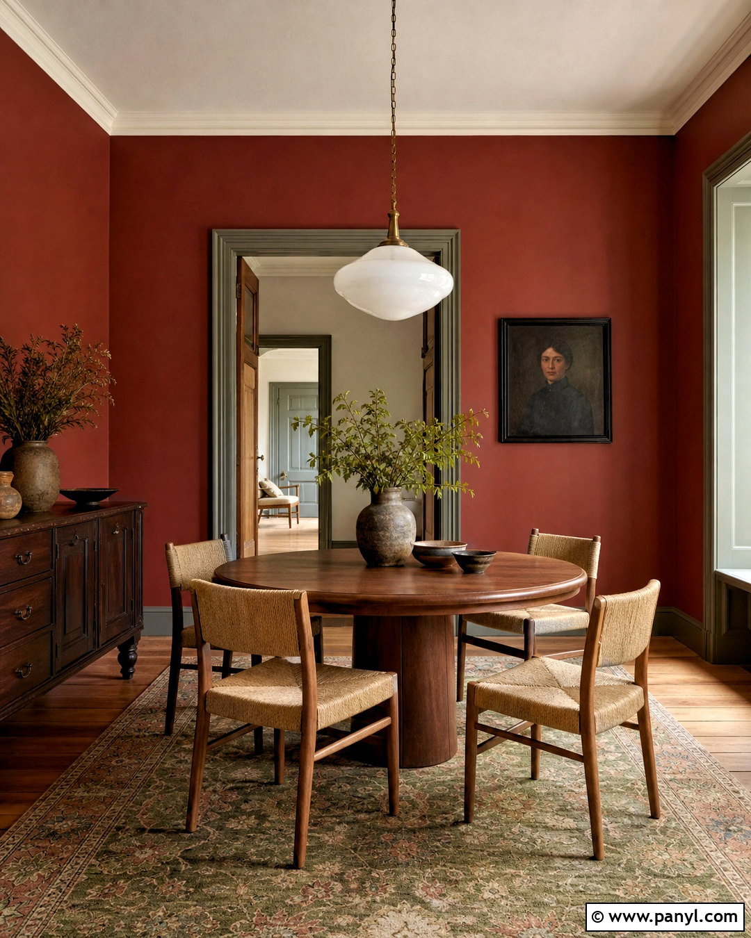 Jotun Sophisticated Red Dining Room - 20 jotun color palette ideas