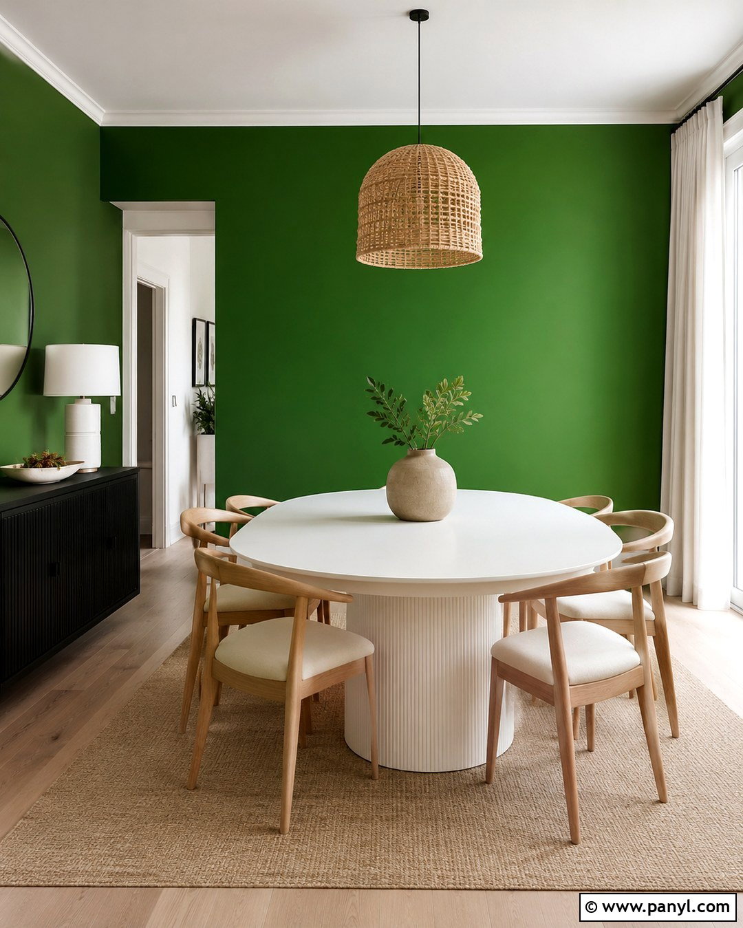 Kelly Green Dining Room Wall - 20 Plain Green Wall Ideas