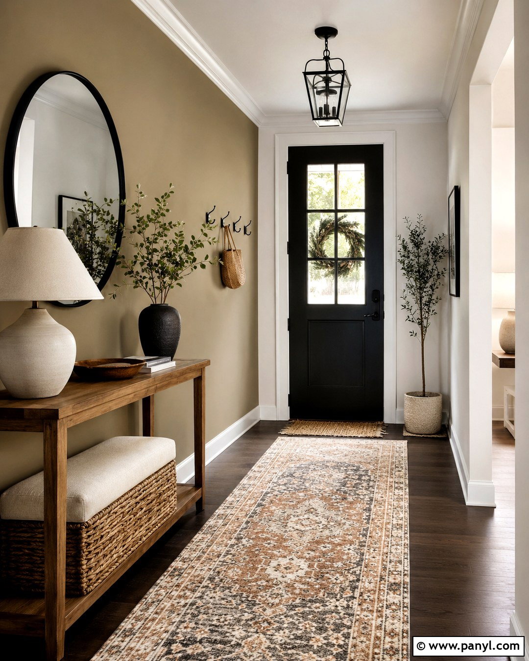 Khaki Accent Wall Entryway - 20 Khaki Accent Wall Ideas
