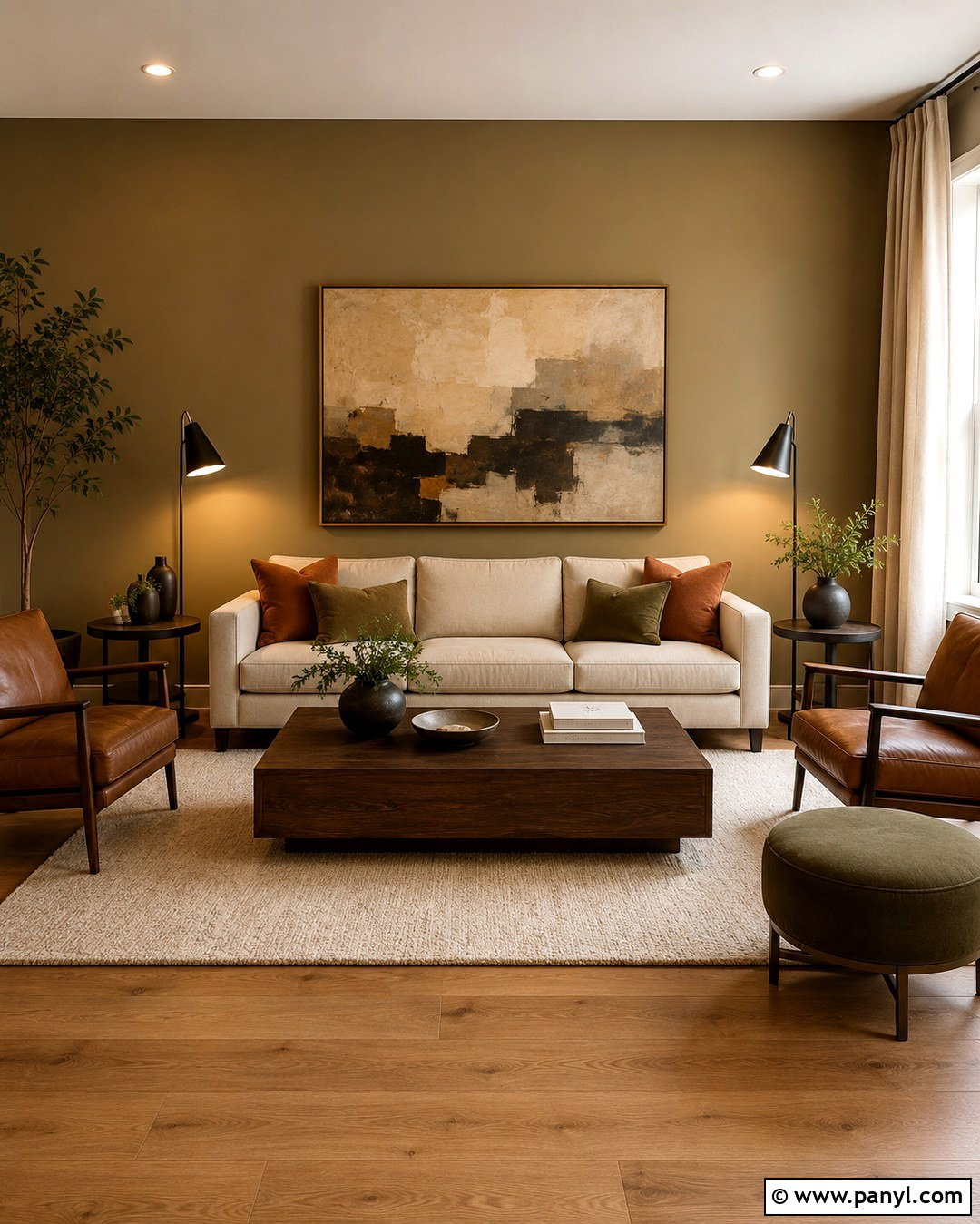 Khaki Accent Wall Living Room - 20 Khaki Accent Wall Ideas