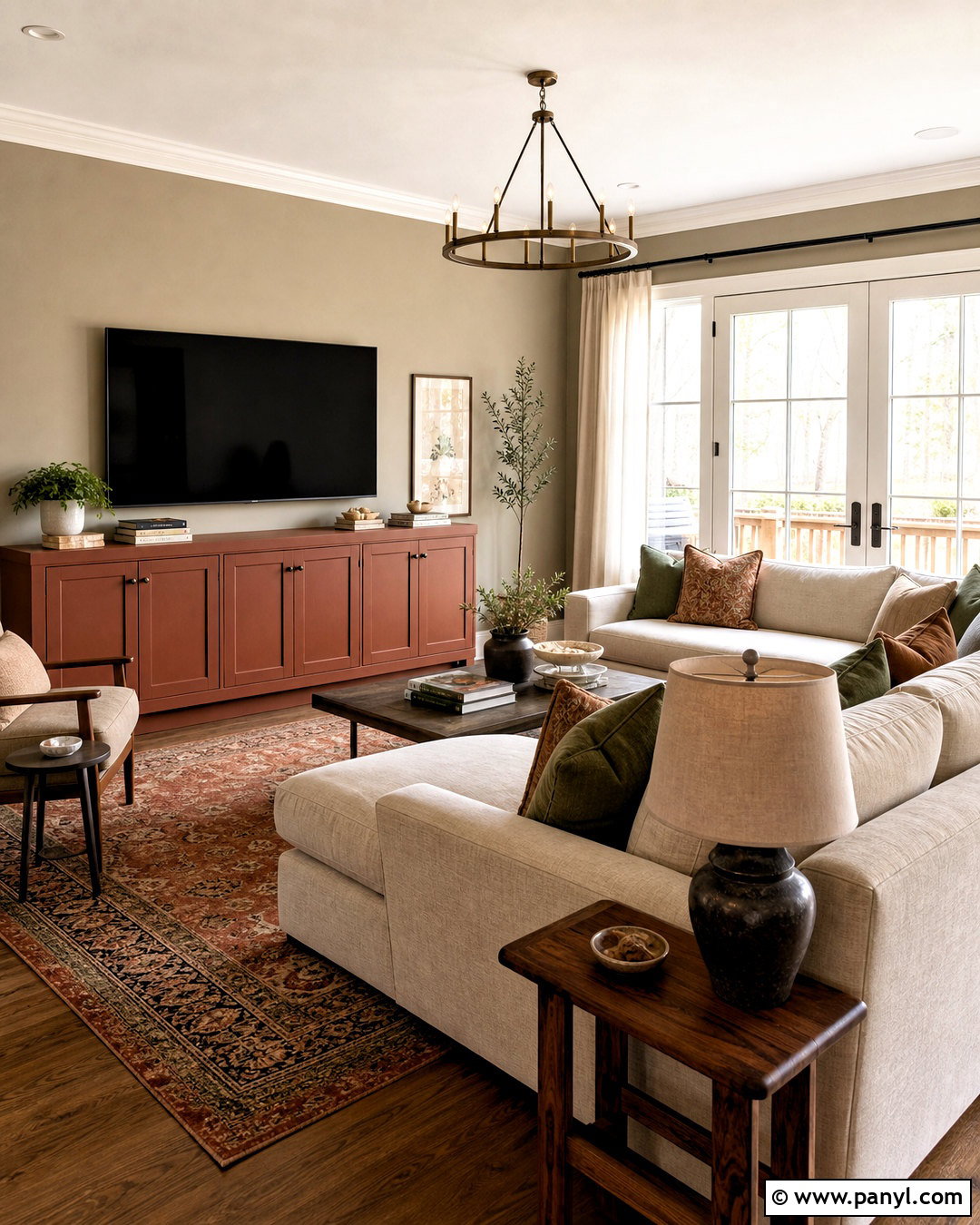 Khaki And Terracotta Family Room Paint Scheme - 20 indoor paint colors schemes