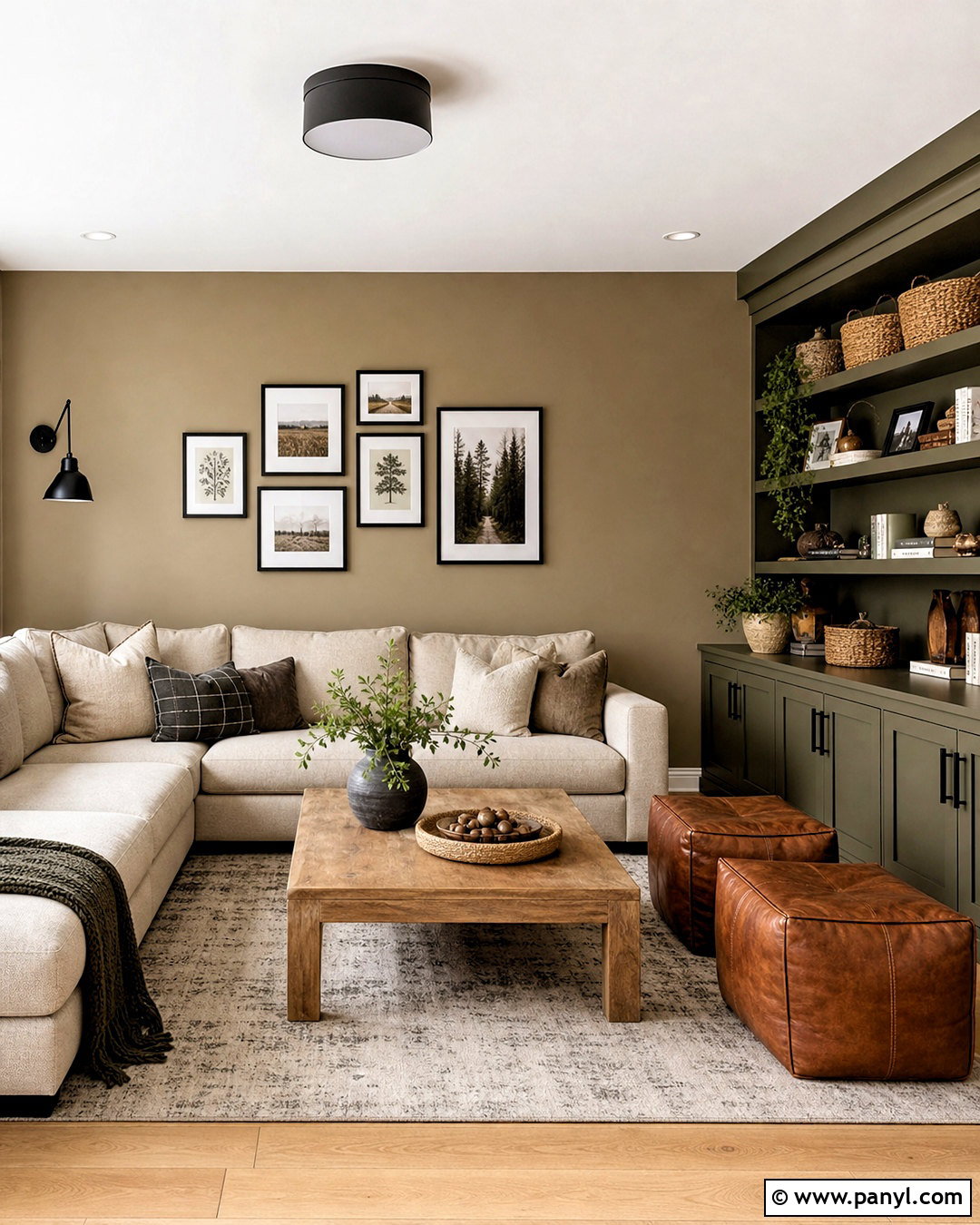 Khaki Beige Family Room - 20 beige wall colors