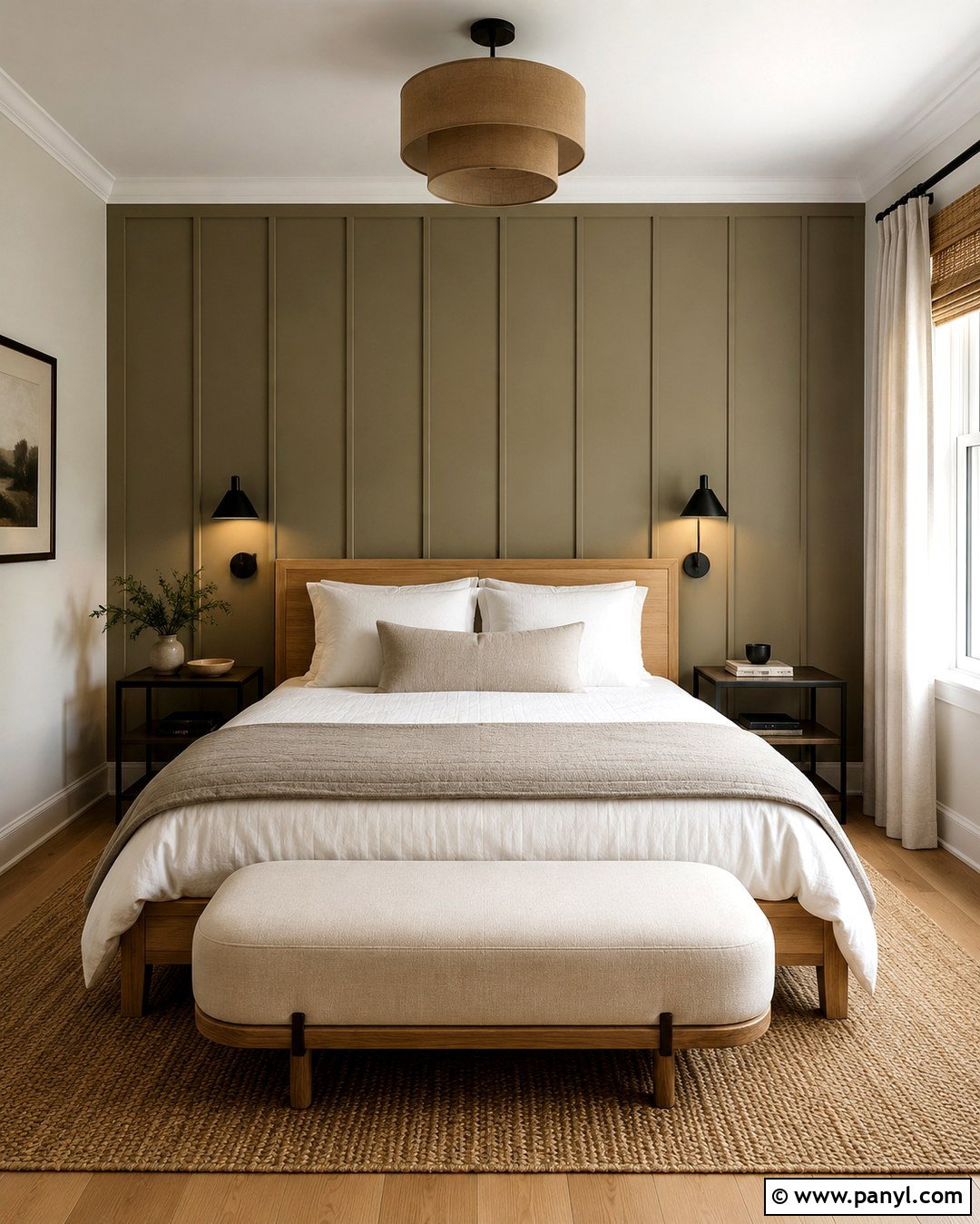Khaki Board And Batten Accent Wall - 20 Khaki Accent Wall Ideas