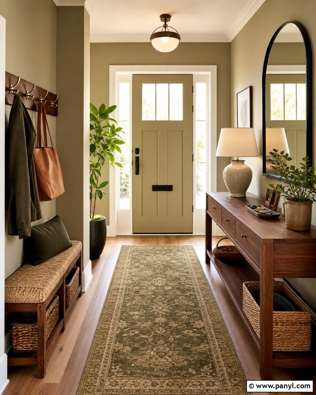 Khaki Entryway Walls - 50 home wall colour ideas