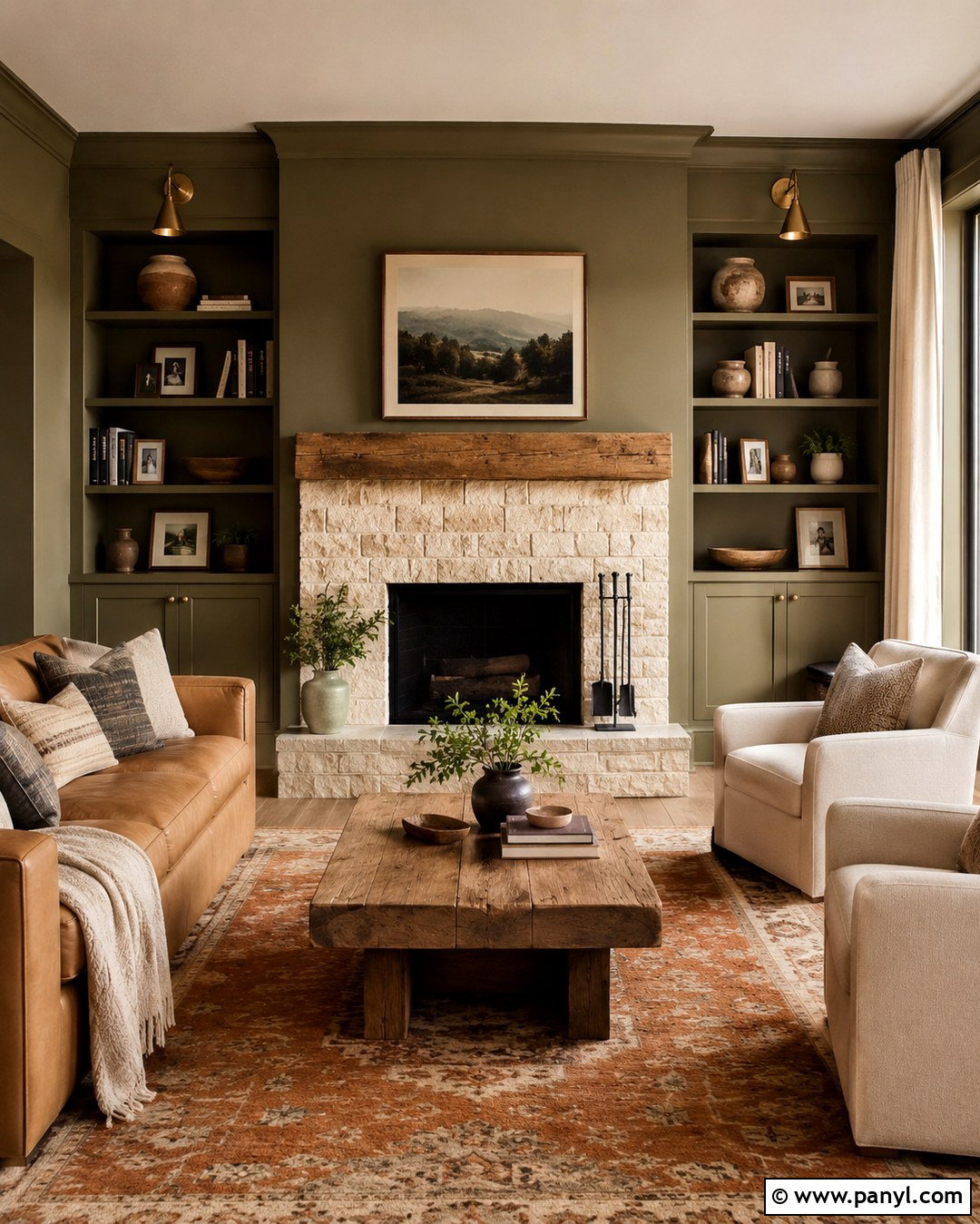 Khaki Fireplace Accent Wall - 20 Khaki Accent Wall Ideas