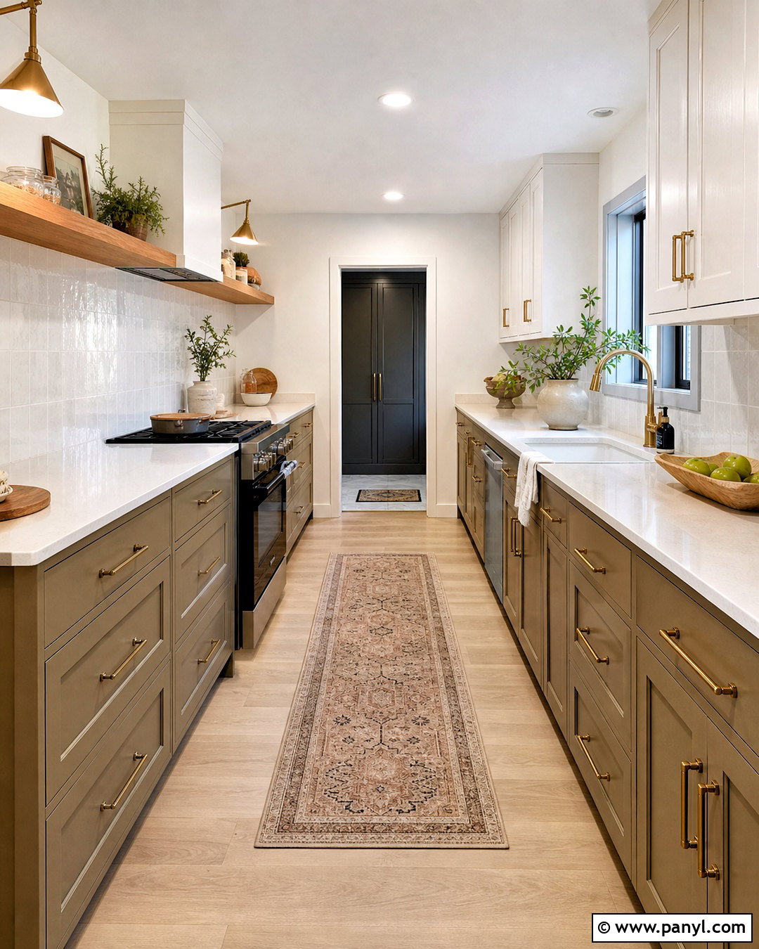 Khaki Galley Kitchen - 20 khaki kitchen ideas