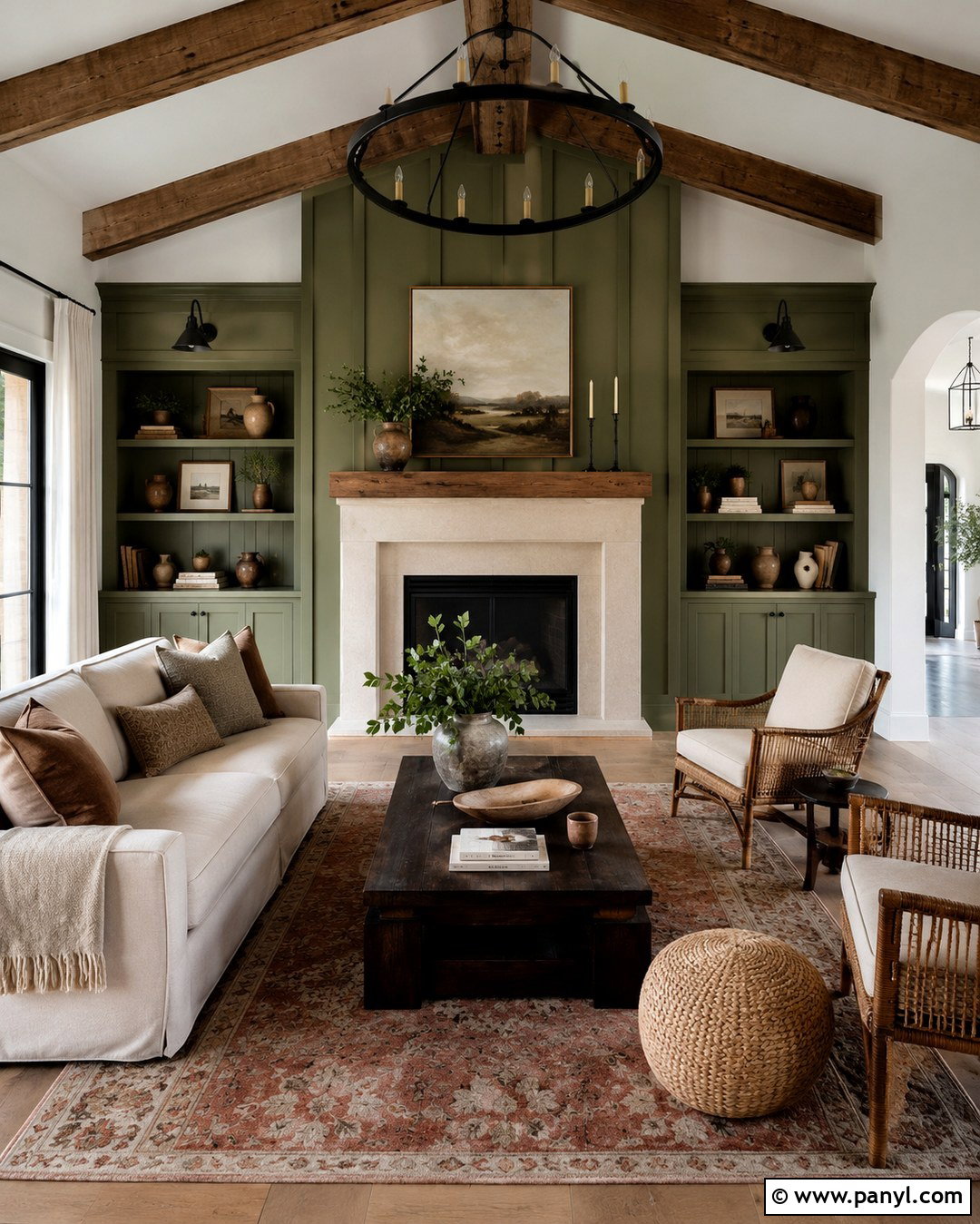 Khaki Green Fireplace Wall - 20 Green Fireplace Wall Paint Colors