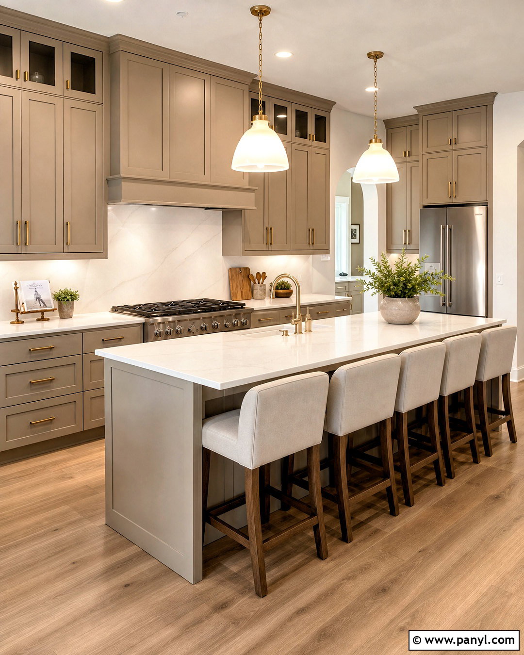 Khaki Kitchen With Quartz - 20 khaki kitchen ideas