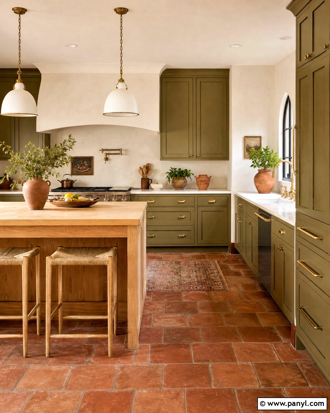 Khaki Kitchen With Terracotta - 20 khaki kitchen ideas