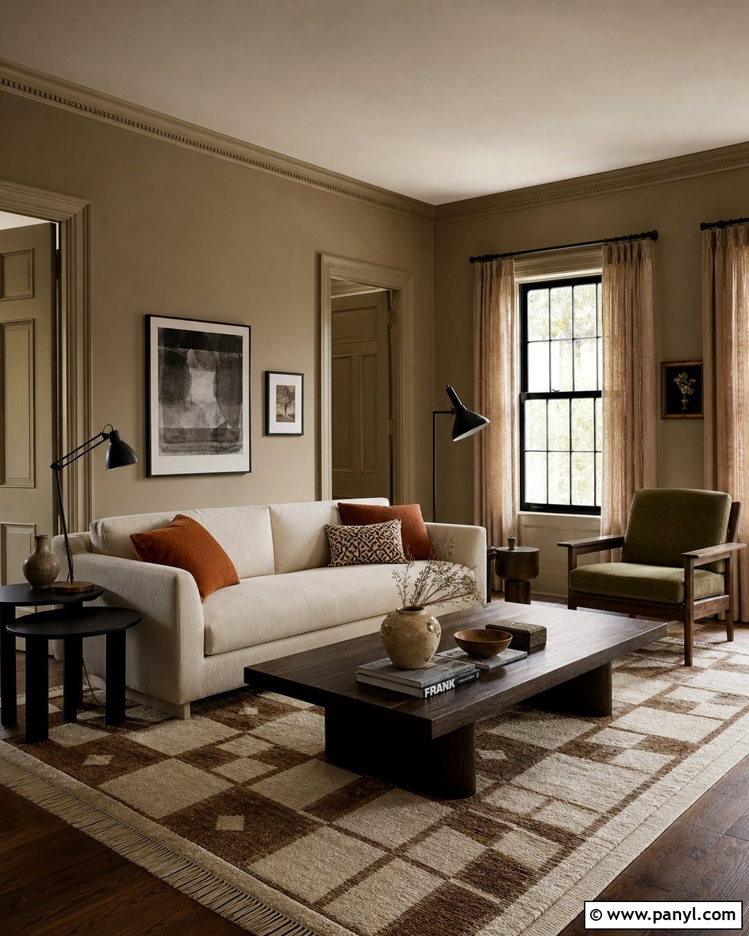 Khaki Walls With Matching Khaki Trim - 25 Painted Baseboards And Trim Wall Colors