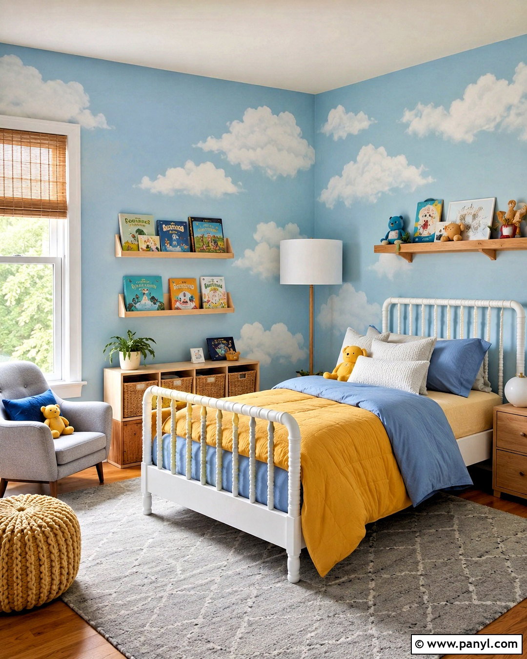 Kids Bedroom Cloud Wall - 20 kids bedroom wall painting ideas