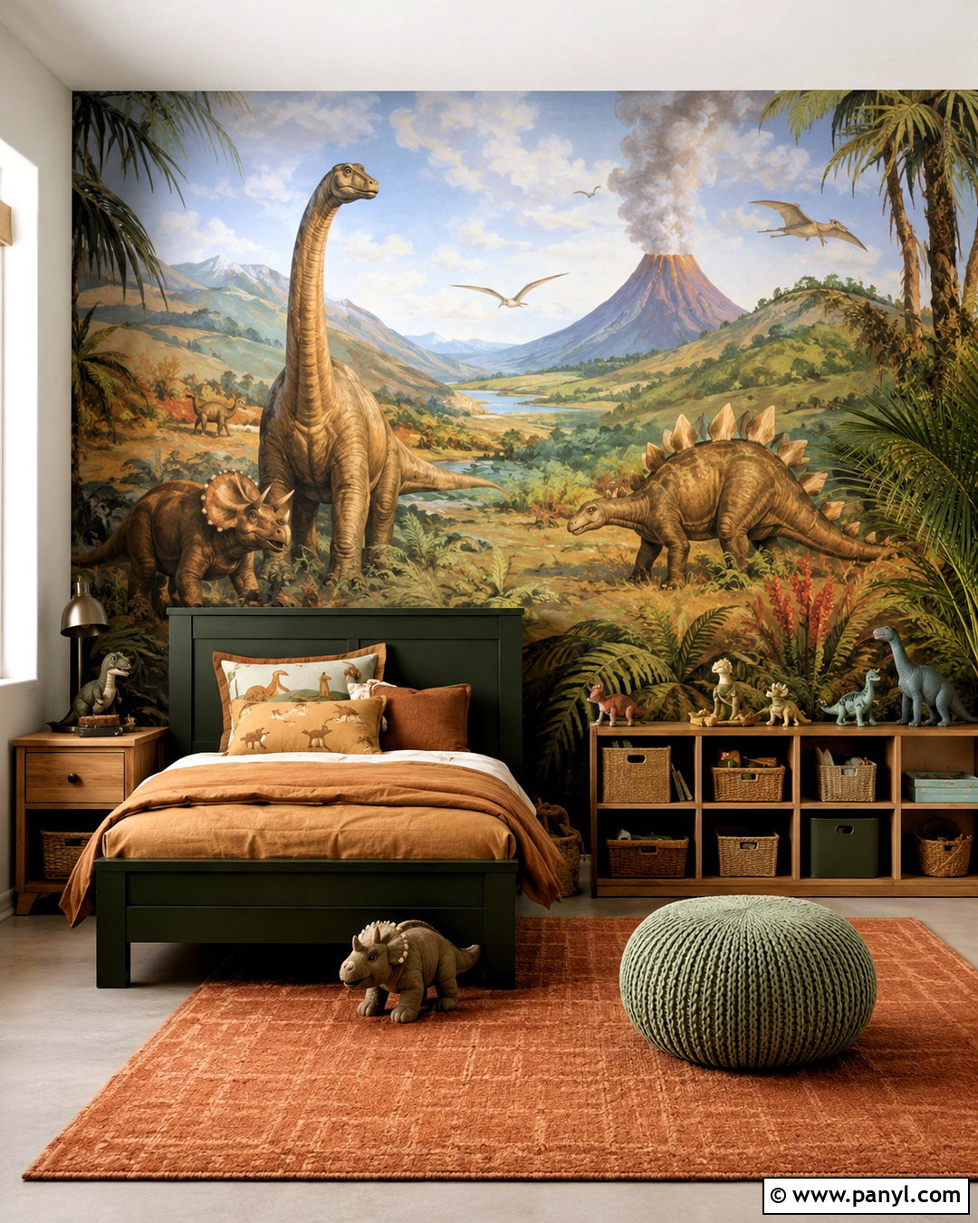 Kids Bedroom Dinosaur Wall - 20 kids bedroom wall painting ideas