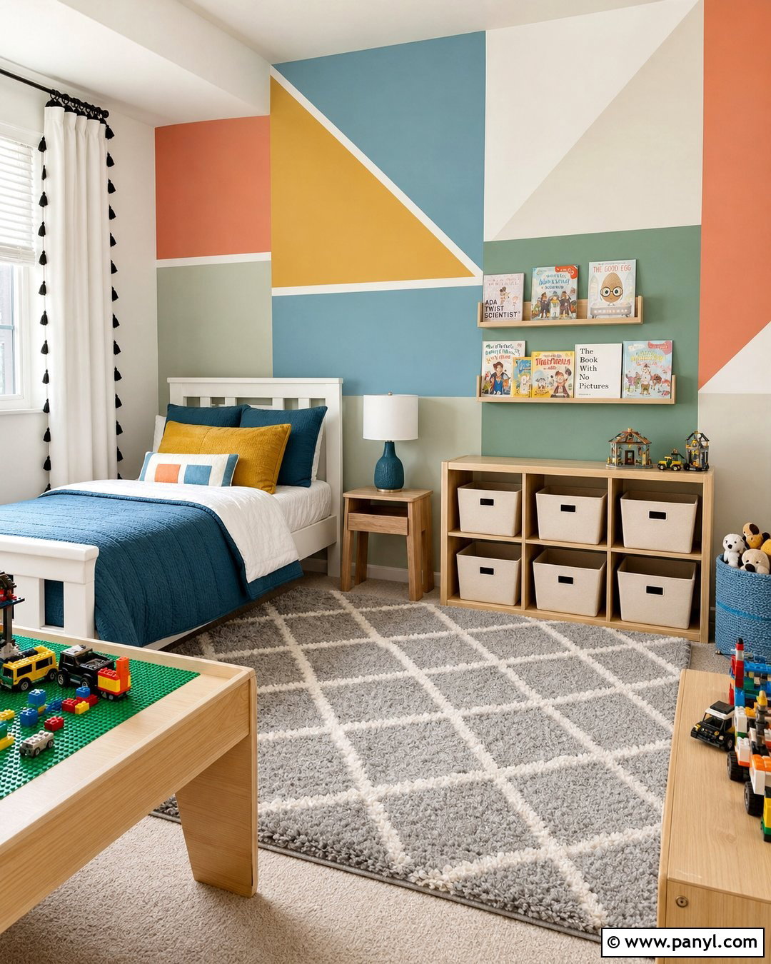 Kids Bedroom Geometric Wall Pattern - 35 geometric wall paint patterns