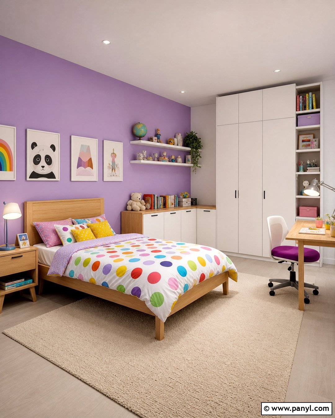 Kids Bedroom Lavender Accent Wall - 30 Lavender Accent Wall Ideas