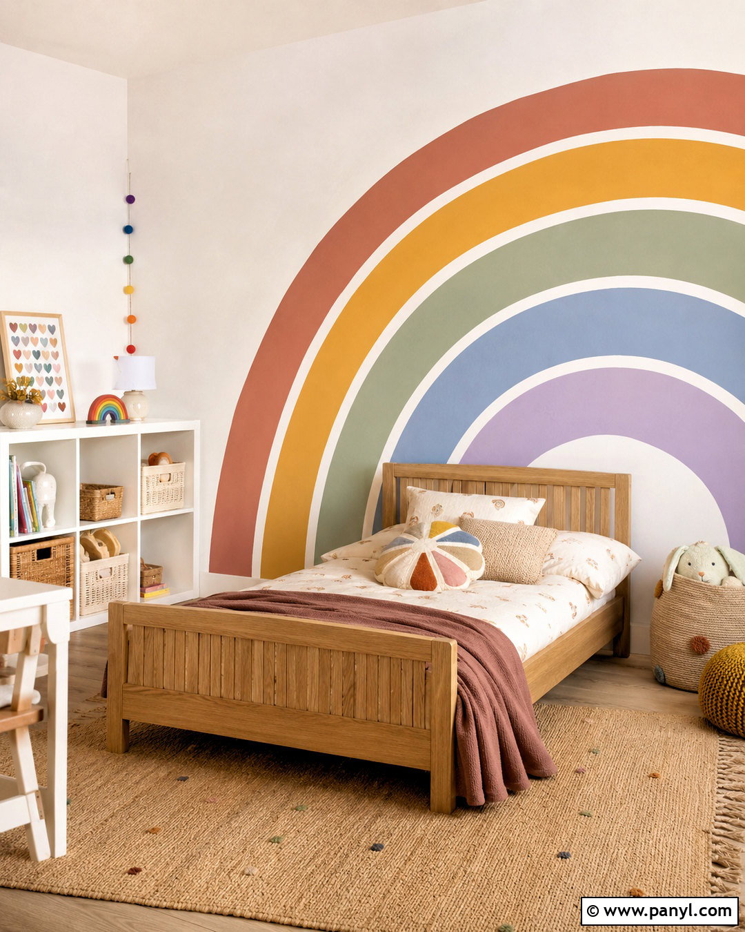 Kids Bedroom Rainbow Wall - 20 kids bedroom wall painting ideas