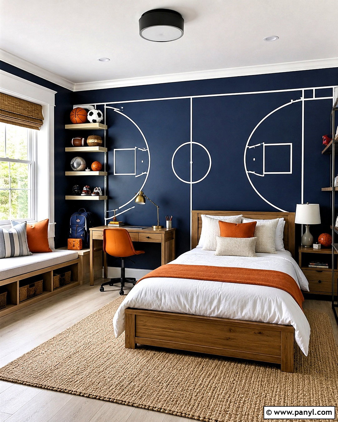 Kids Bedroom Sports Wall - 20 kids bedroom wall painting ideas