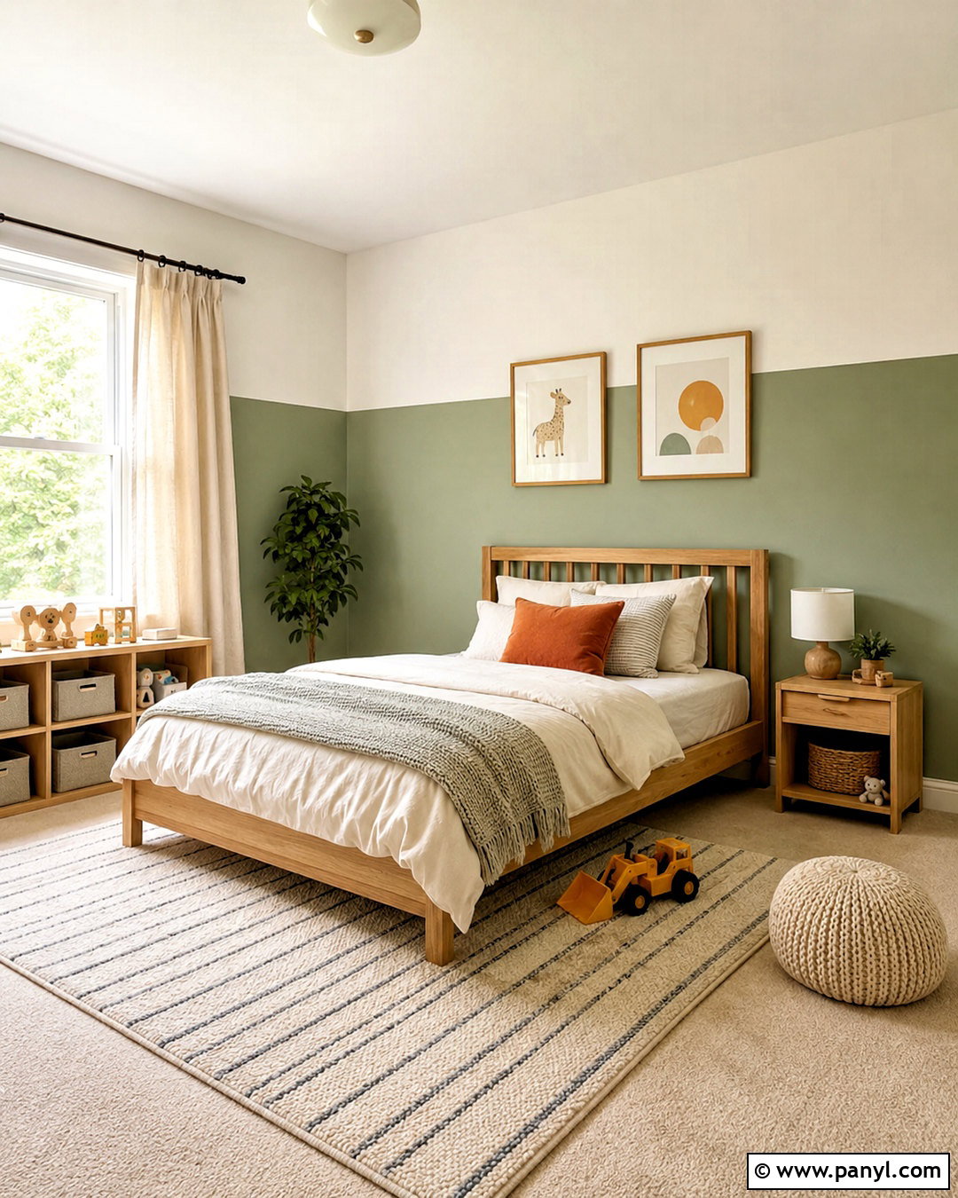 Kids Bedroom Two Tone Wall - 20 kids bedroom wall painting ideas