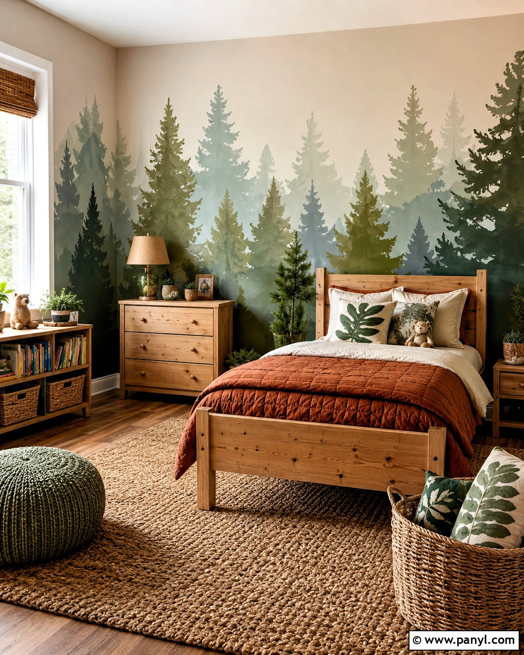Kids Bedroom Woodland Wall - 20 kids bedroom wall painting ideas