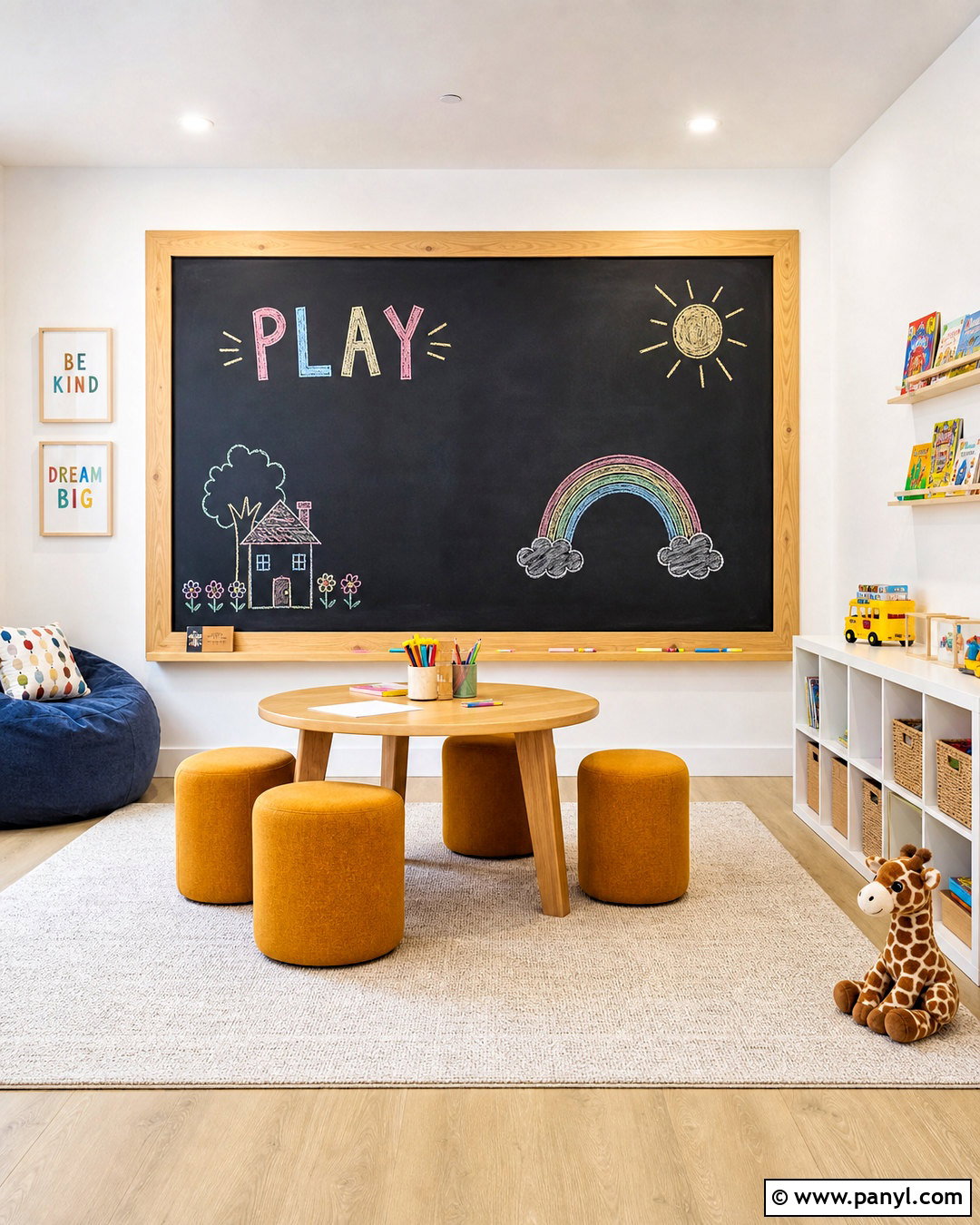 Kids Playroom Chalkboard Wall - 20 kids playroom wall ideas