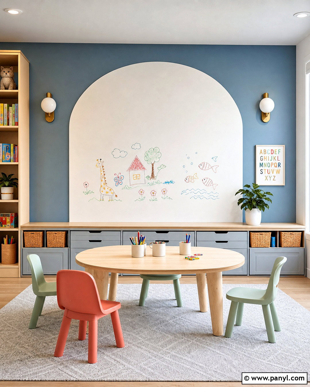 Kids Playroom Dry Erase Wall - 20 kids playroom wall ideas