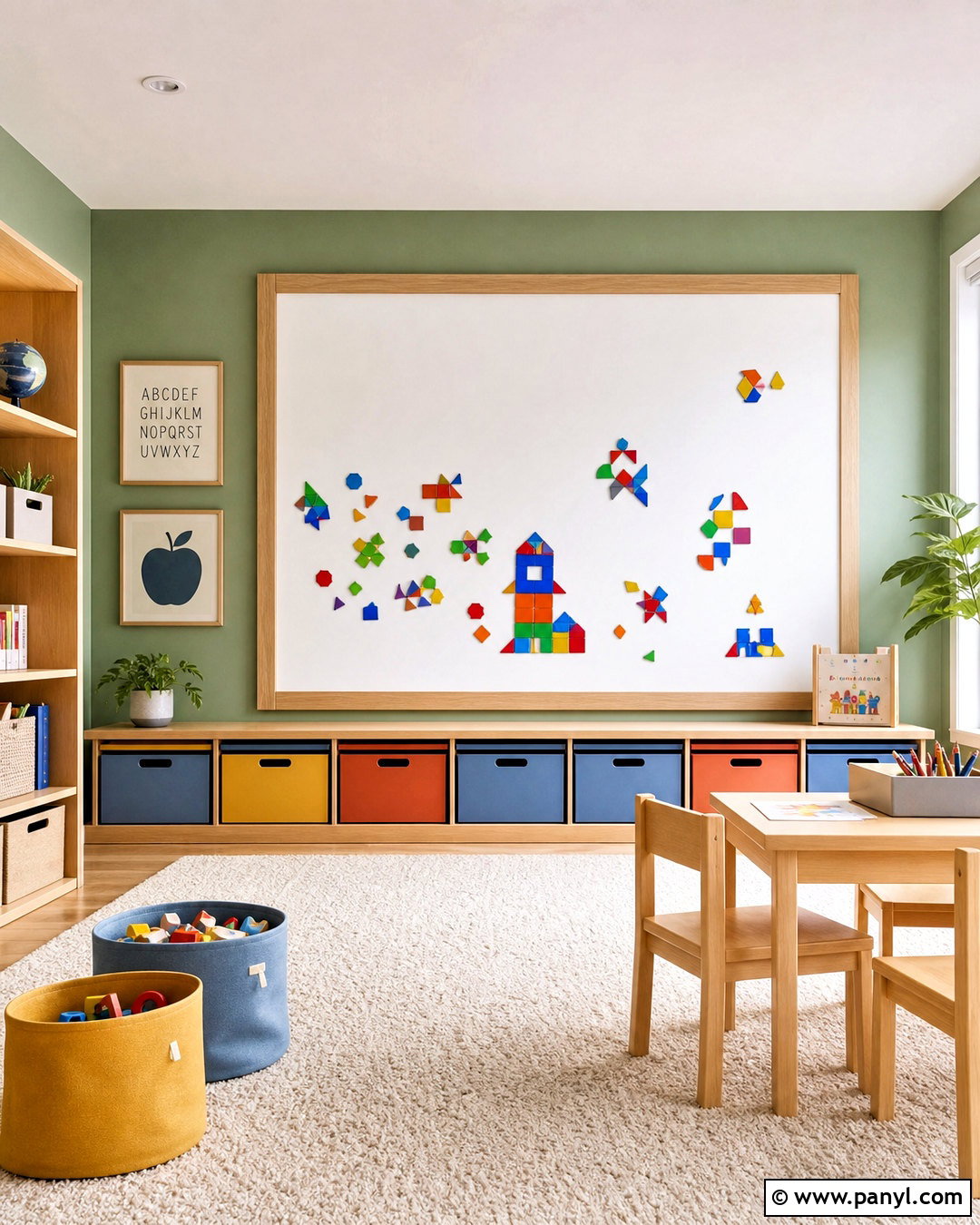 Kids Playroom Magnetic Wall - 20 kids playroom wall ideas
