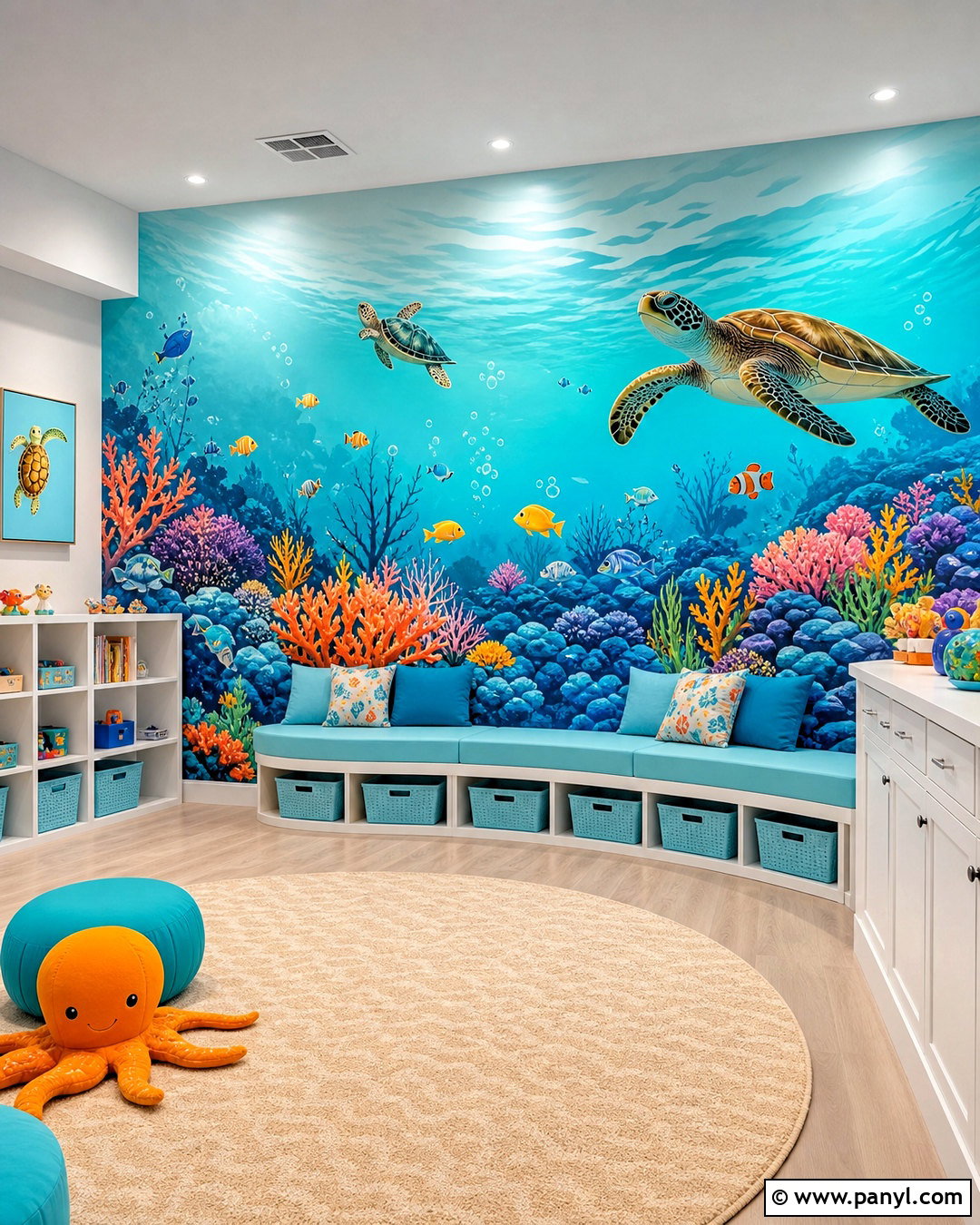 Kids Playroom Under The Sea Wall - 20 kids playroom wall ideas