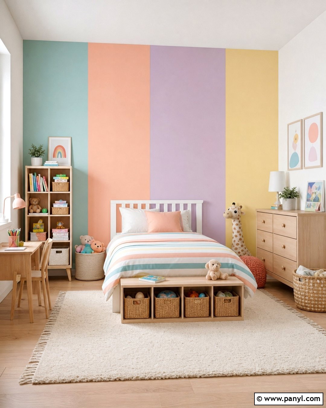 Kids Room Paint Samples In Soft Colors - 25 Paint Samples On Wall Ideas