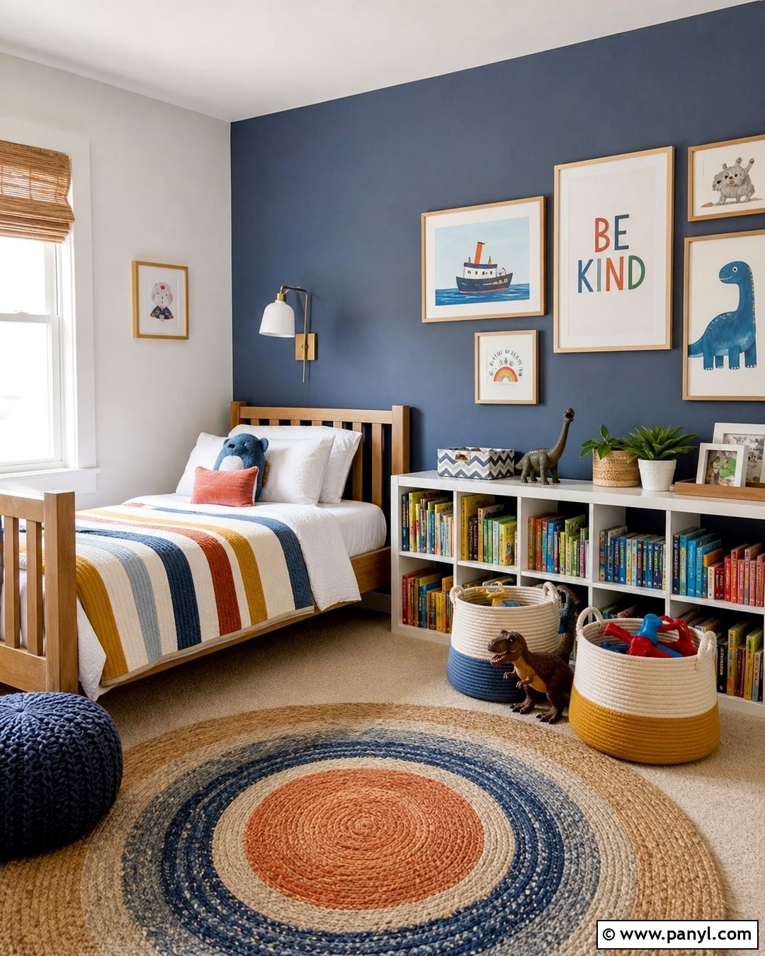 Kids Room Slate Blue Accent Wall - 25 Slate Blue Accent Wall Ideas