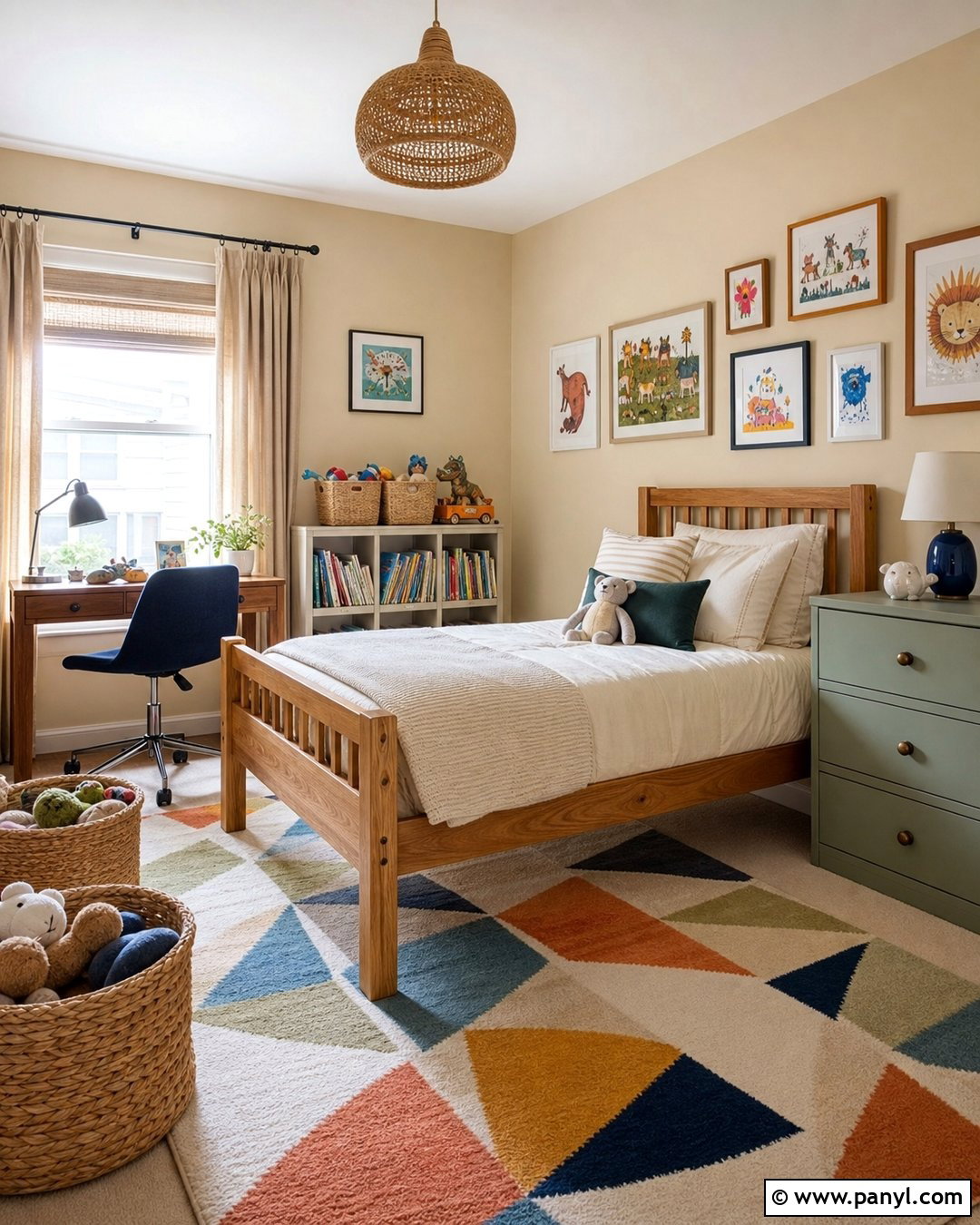 Kids Room With Vanilla Latte Walls - 50 Vanilla Latte Color Wall Ideas