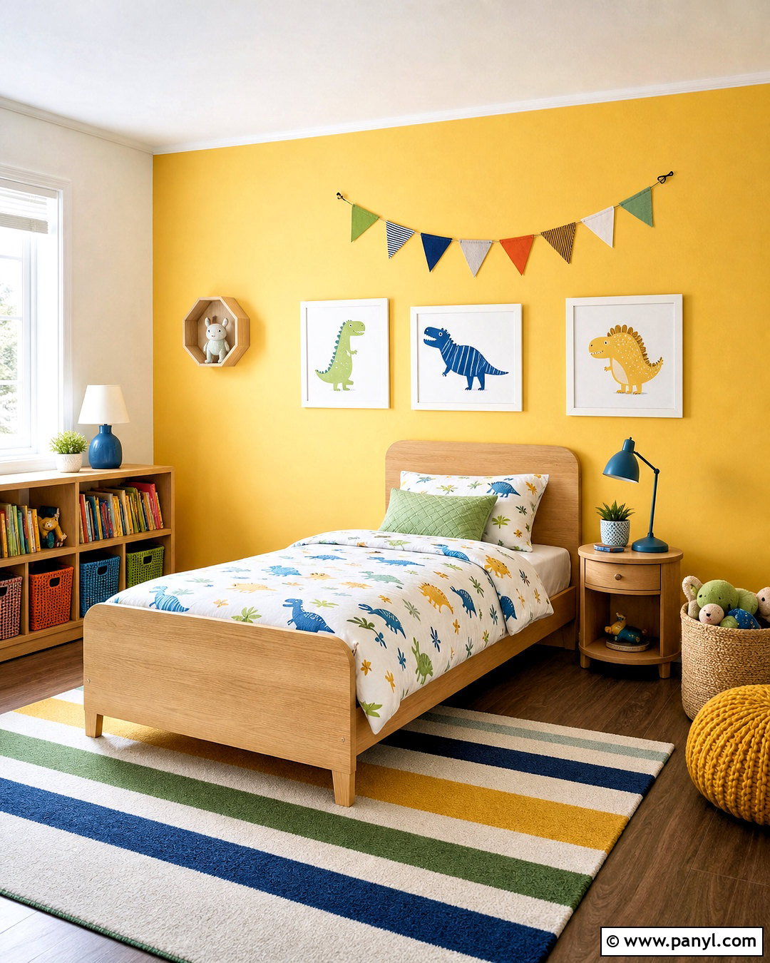 Kids Yellow Accent Wall Bedroom - 20 yellow accent wall bedroom ideas